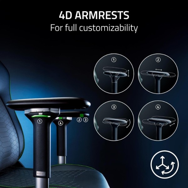Фото - Крісло для геймерів Razer Iskur V2 Black (RZ38-04900800-R3G1)